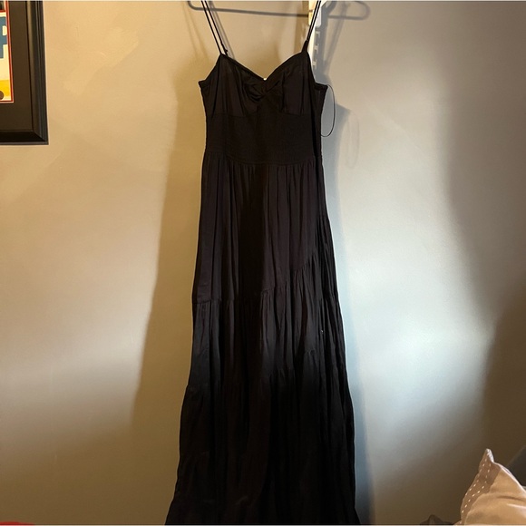 NWT Free People Sundrenched Solid Maxi Dress in Black size large originally $148 - Picture 2 of 6